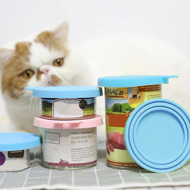 3pcs Cats Small Silicone For Canned Food Dogs,  Soft Pet Can Lid Portable High Flexibility Leakproof 261